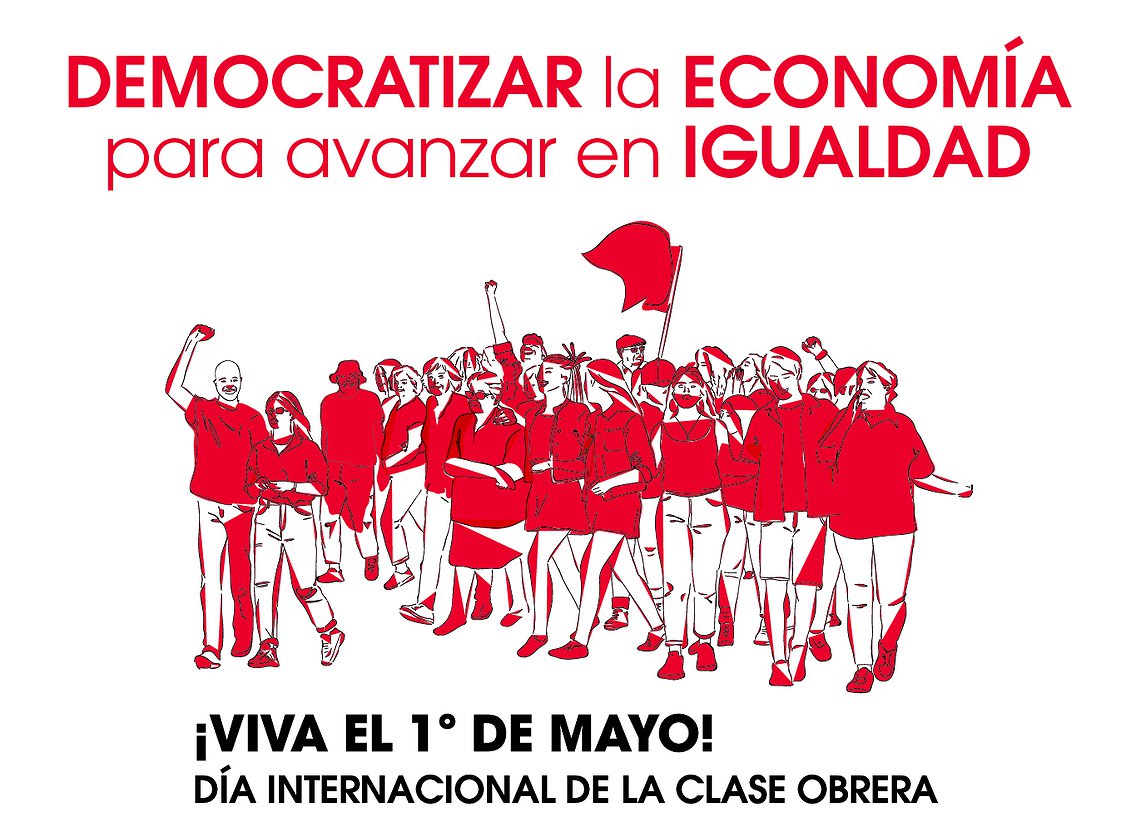 Manifiesto del PCE ante el 1º de mayo de 2023: democratizar la economía para avanzar en igualdad.
