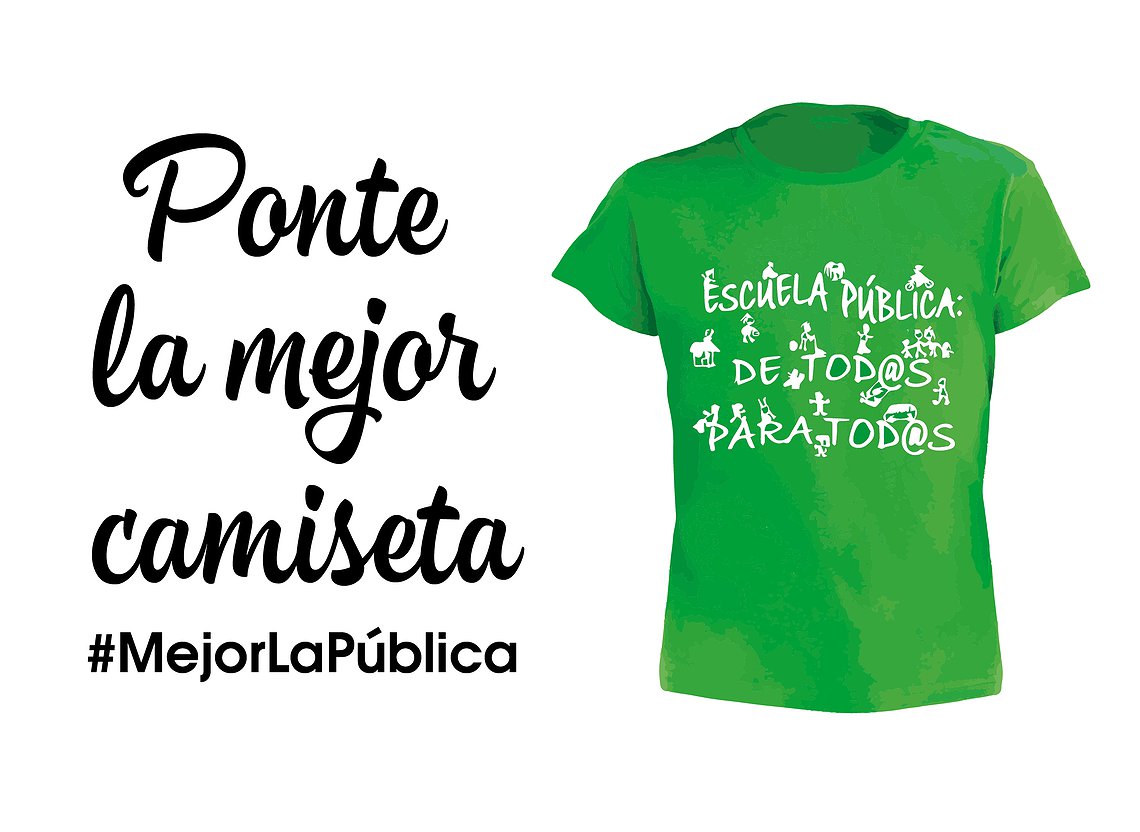 Ponte la mejor camiseta: matricúlate en la pública.