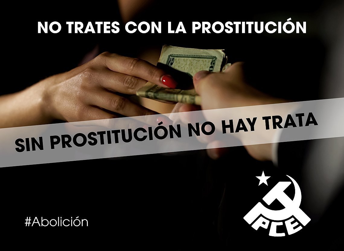 Propuestas del PCE en el Día Internacional contra la Explotación sexual y el tráfico de mujeres, niñas y niños.